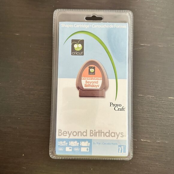 Cricut Shapes Cartridge Beyond Birthdays By Provo Craft Sealed - Picture 1 of 2